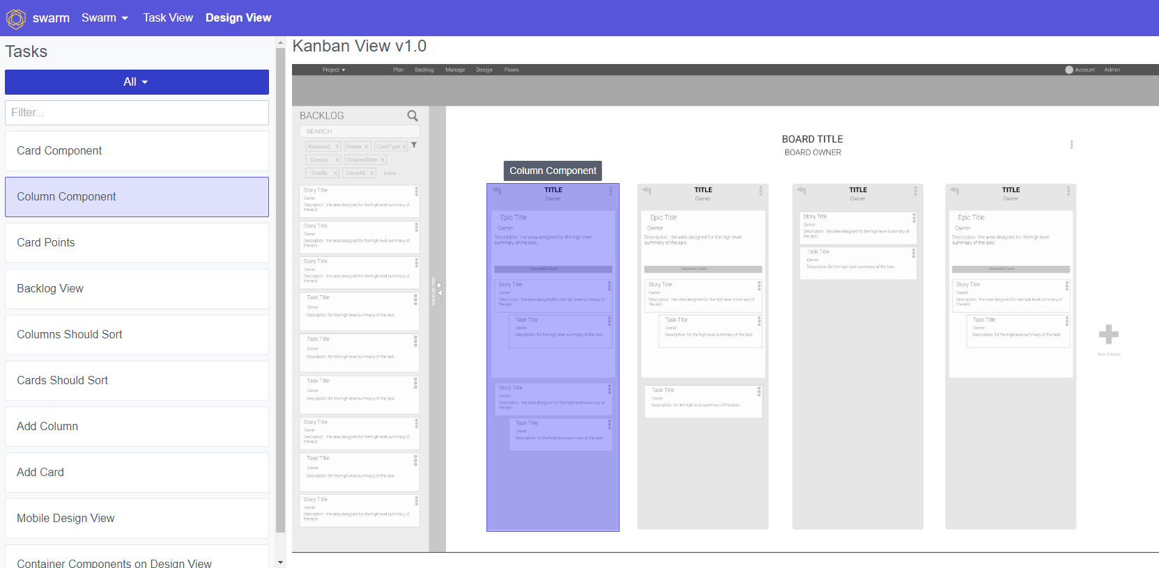 swarm product management tool